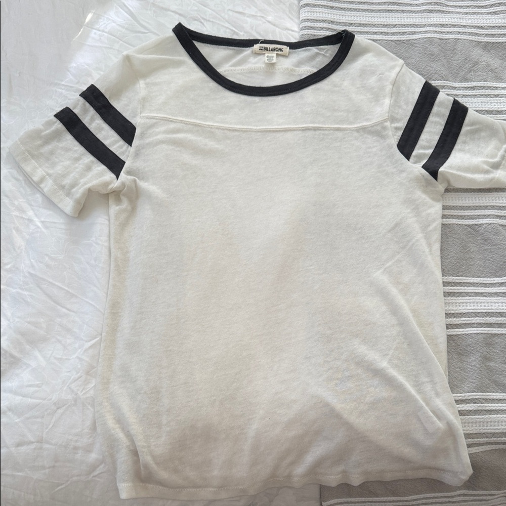Zara Kids White Tee with Black Stripes